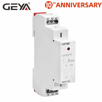 

GEYA Din Rail GR8 AC DC 110V Intermediate Relay Auxiliary Relay 8A 16A SPDT Electronic Relay Online Shopping