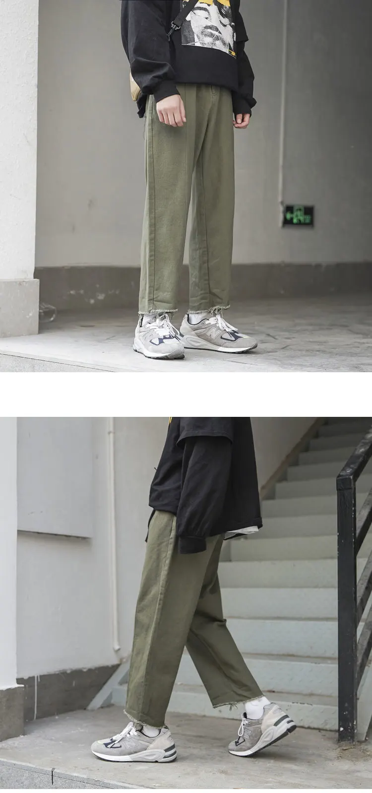 2019 мужские модные повседневные брюки мешковатые мужские джинсы с накладной карман белые/зеленые/черные/хаки брюки байкерские джинсовые