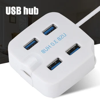 

USB3.0 4-port Hub High Speed USB Splitter Adapter with Mobile Phone Holder DQ-Drop