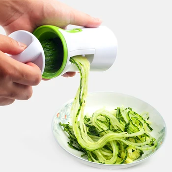 

Stainless Steel Spiral Slicer for Potatoes Zucchini Spaghetti Portable Spiralizer Vegetable Slicer Handheld Spiralizer Peeler