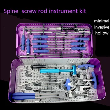 

Orthopedic instruments medical spine minimally invasive hollow screw rod instrument set 5.5 long arm U-shaped universal pedicle