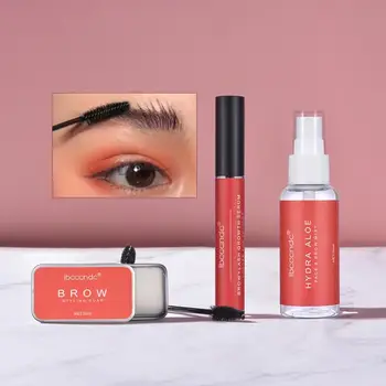 

3D Feathery Brows Soap Kit Brows Makeup Long Lasting Waterproof Eyebrow Setting Gel with Aloe Mist Brow Growth Serum