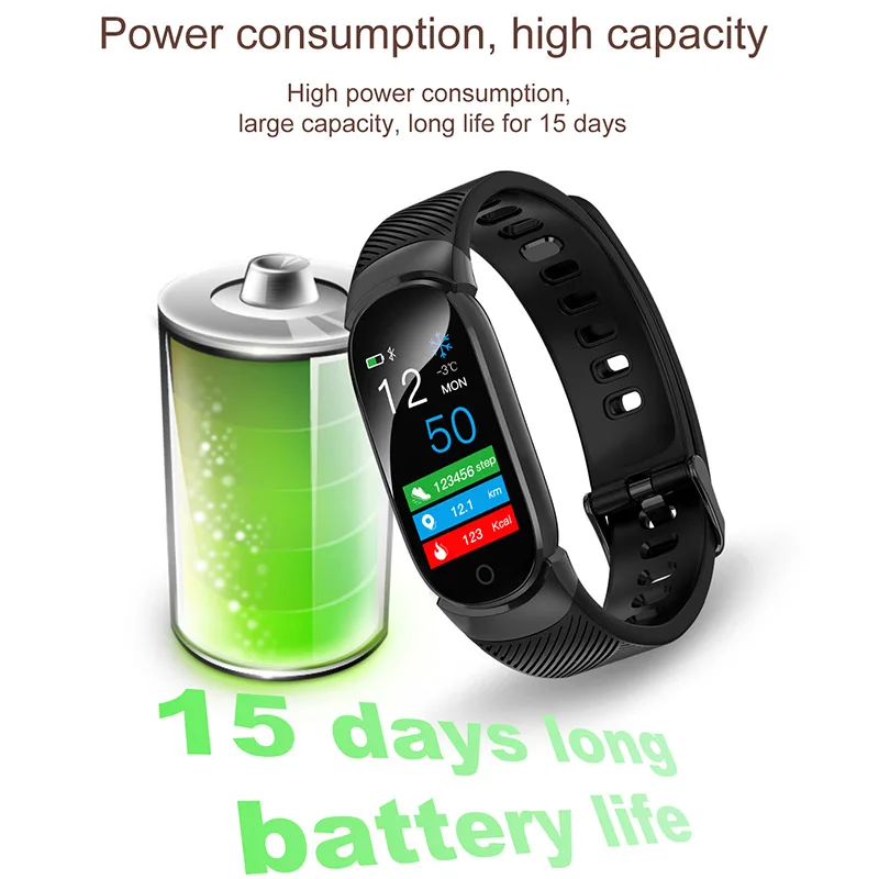 Smart Bracelet Watch BIBINBIBI Men Women Heart Rate Monitor Waterproof Fitness Tracker Bluetooth Sport smart watch clayco hera