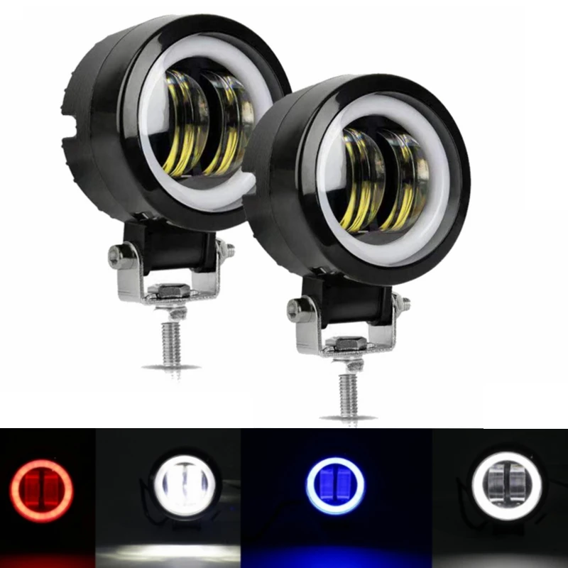 

Pair 3 inch LED Bar LED Work Light Bar Halo Ring for Indicator Motorcycle Driving Offroad Boat Car Tractor Truck 4x4 SUV ATV 12V