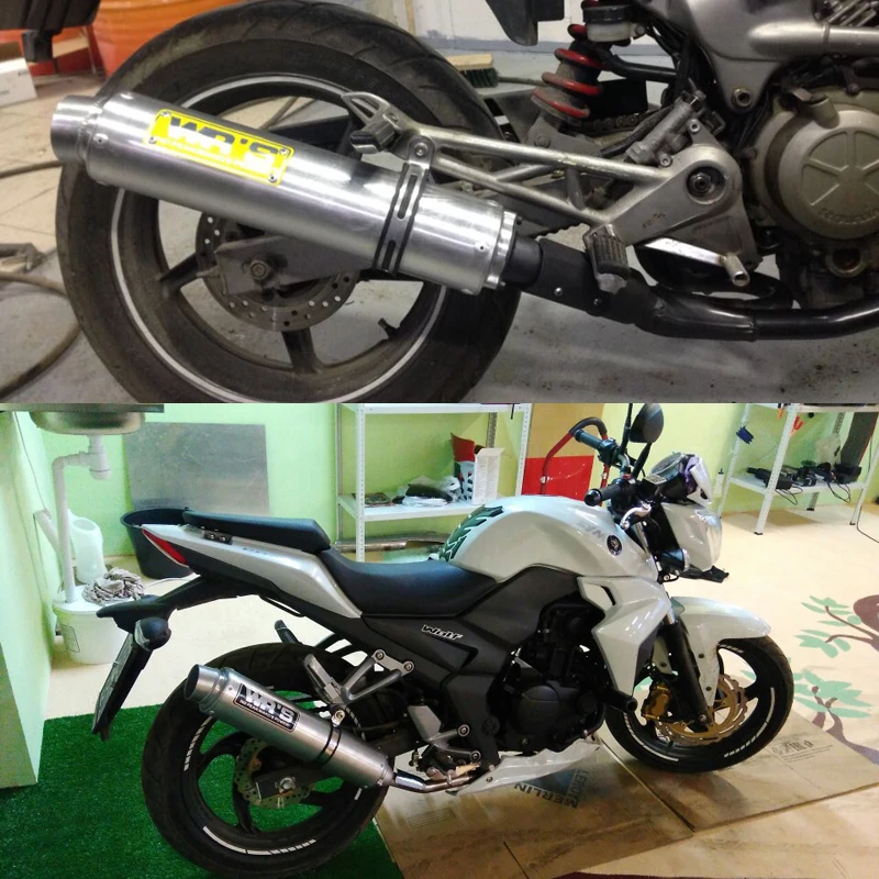 ZSDTRP Motorcycle Exhaust Pipe For WRS Universal Exhaust Muffler for CB400 CBR250 CBR29 ZXR XJR400 VFR400 FZR400 Pit Bike