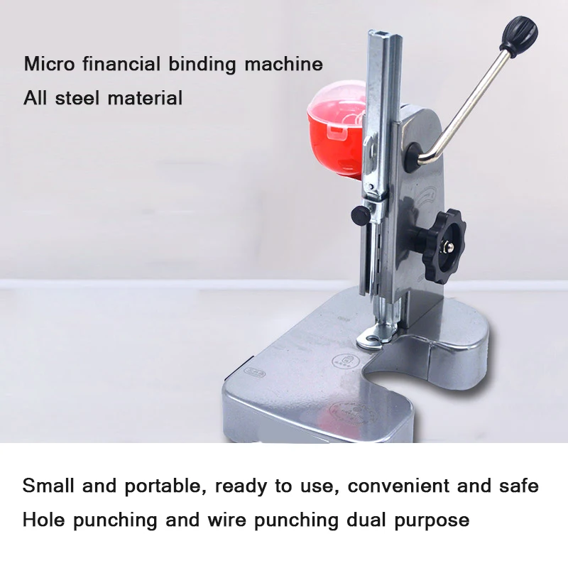 

Manual All-Steel Micro Binding Machine Financial Accounting Voucher Book Punching Machine Small Binding Machine