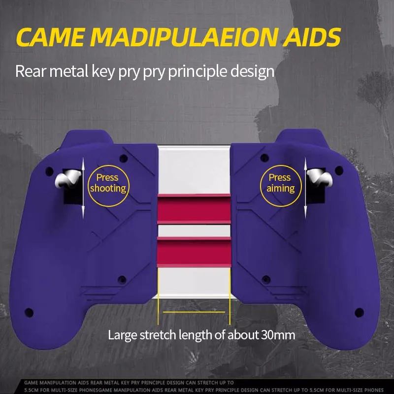  MK47 PUBG Game Controller Joystick Gamepad Metal Trigger Fire Button Shooter Gamepad For IOS Androi