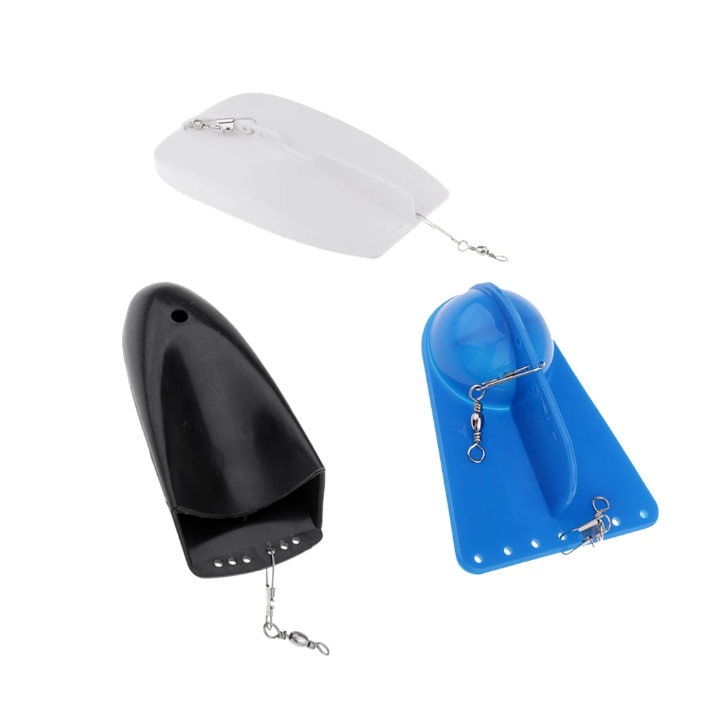 3pcs Plastic,Metal Rigging Paravanes Trolling Diving Board Fishing Tackle