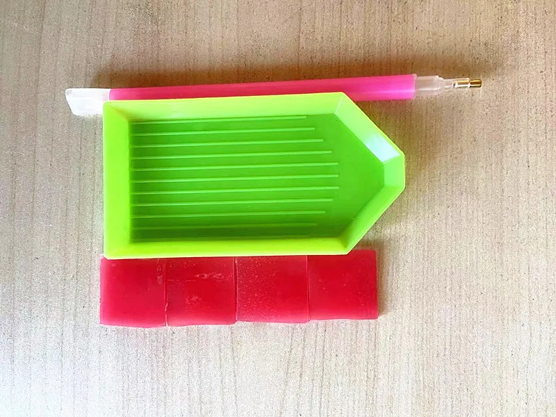 DIY Алмазная вышивка крестиком на рисунке, аксессуары мозаика, алмазная вышивка точечной фиксацией ручка глины воск открытие пластина ящик для инструментов