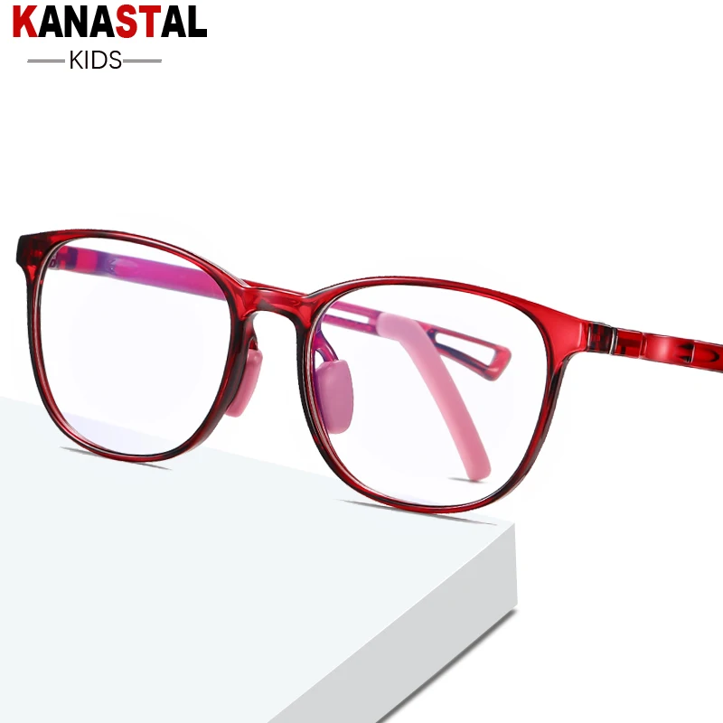 

Kids Anti Blue Light Blocking Glasses TR90 Colorful Square Frame Eyewear For Boys Girls Computer Eyeglasses Trend Fashion