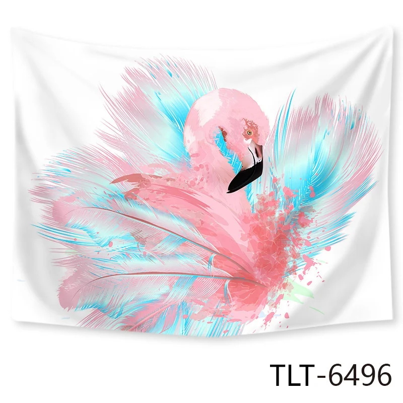 TLT6496 Flamingo Tapestry Wall Hanging Hippie Macrame Swimming Mat Home Decor Beach Towel Decor Livingroom 130CM*150CM/150CM*200CM - Цвет: TLT6496