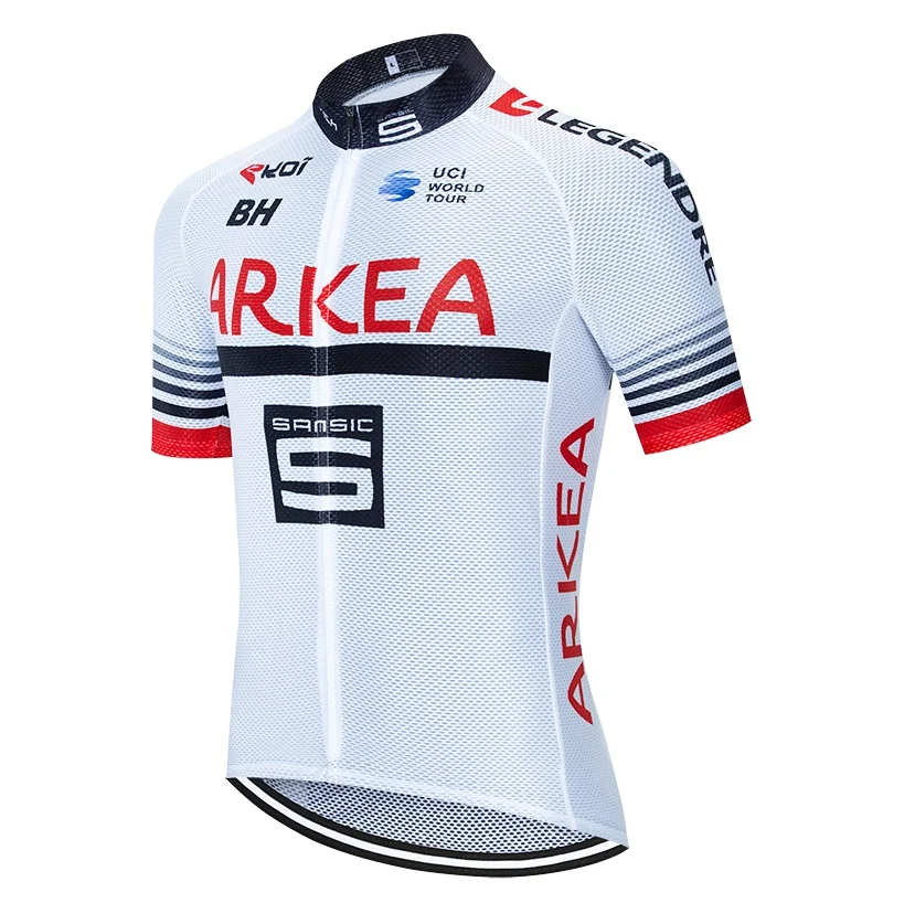 Командная ARKEA одежда для велоспорта Джерси 9D колодки мужские Ropa Ciclismo летняя рубашка для велоспорта Джерси гелевые велосипедные шорты - Цвет: Белый