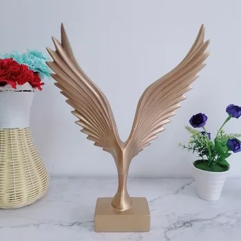 

Nordic eagle bird statue resin decoration abstract wing bird statue animal sculpture mural decoration home decoration statue
