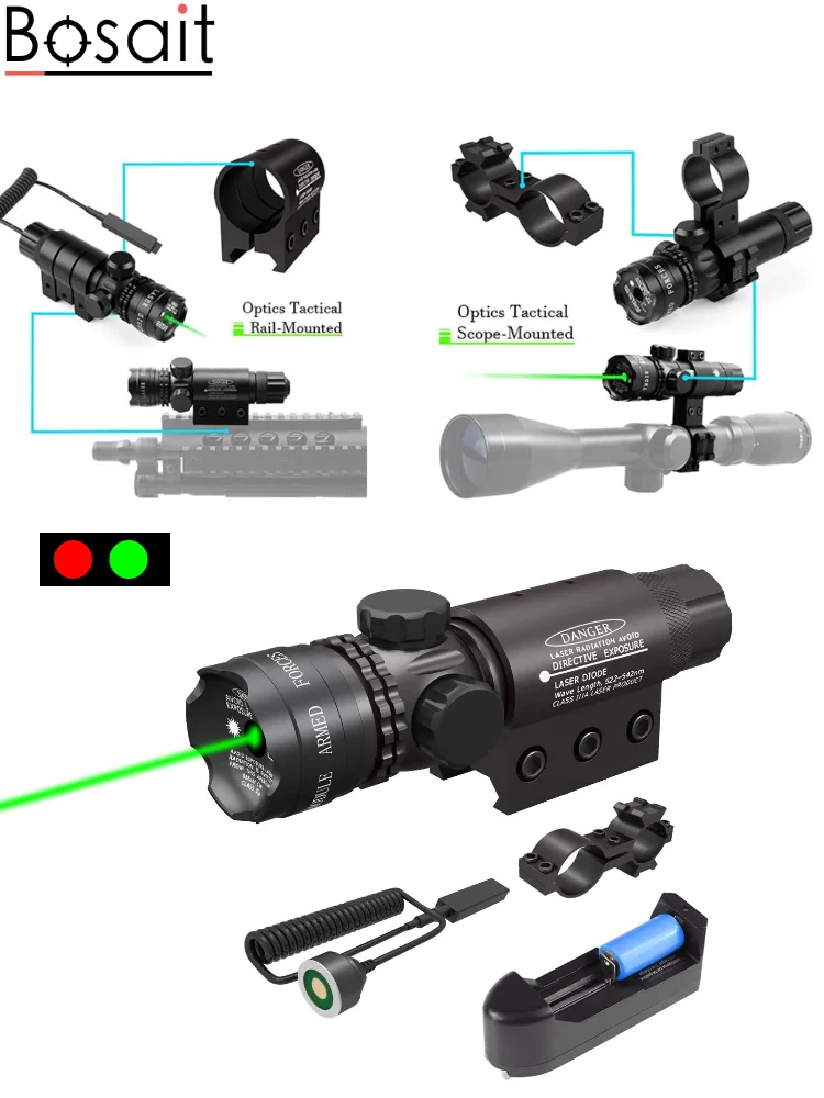 Tactical 1" Ring Scope Mount Flashlight Laser Barrel Picatinny Rail Mount 1inch Ring