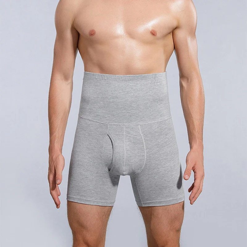 Cotton Mens Underwear Men's Boxer  Waistband Anti-Wear Leg High Waist Warm Waist Protection Sports Male Shorts Head Men Panties
