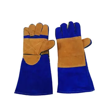 

15in Leather Forged Welding Gloves Long Sleeves 500℃/932℉ Heat Resistant for BBQ