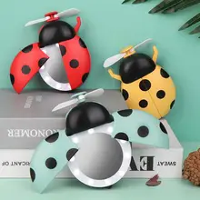 

Mini Portable Ladybird Shaped USB Rechargeable Fan LED Fill Light Makeup Mirror Multi-functional, USB Rechargeable