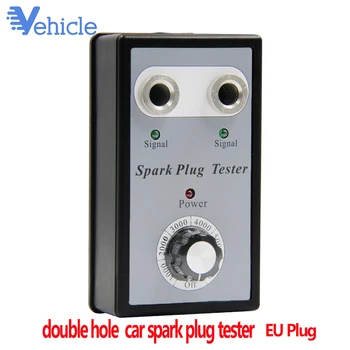 

Auto Car Spark Plug Tester Adjustable Double Hole Detector Ignition Plug Analyzer EU Plug Ignition Plug Analyzer Diagnostic