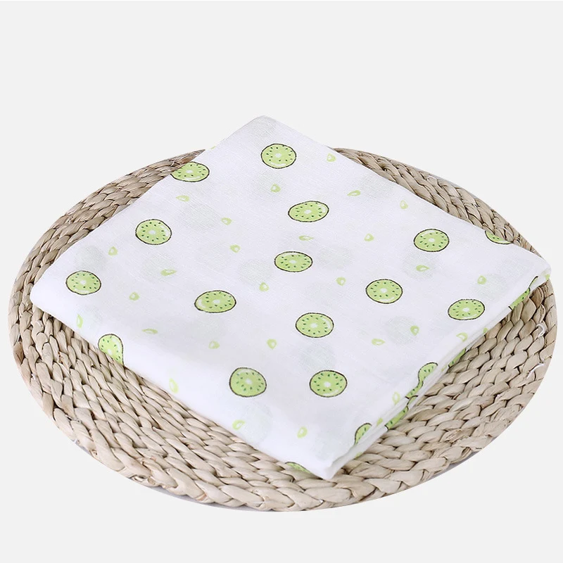 1 шт. Муслин хлопок детские пеленки мягкие одеяла для новорожденных Ванна Марля младенческой спальные принадлежности чехол для коляски игровой коврик - Цвет: Kiwi