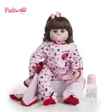 Pickwoo 48 см bebes reborn Baby doll 18 дюймов куклы для девочек Мягкие силиконовые Boneca Reborn Brinquedos Bonecas подарки на день детей игрушки