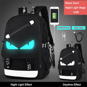 

USB Charging Backpack Children School Bags Teenagers Big Capacity Waterproof Satchel Kids Book Bag Satchel Leisure/Travel PVC