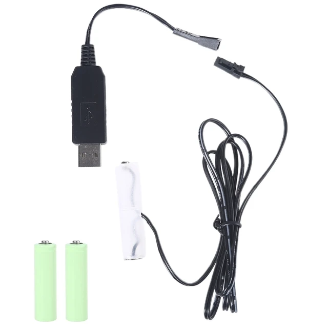 Universal USB to 1.5V 3V 4.5V 6V 9V 12V AM3/AA/LR6 Dummy Battery Power  Cable for Christmas LED Light Toy Keyboard 1.2M