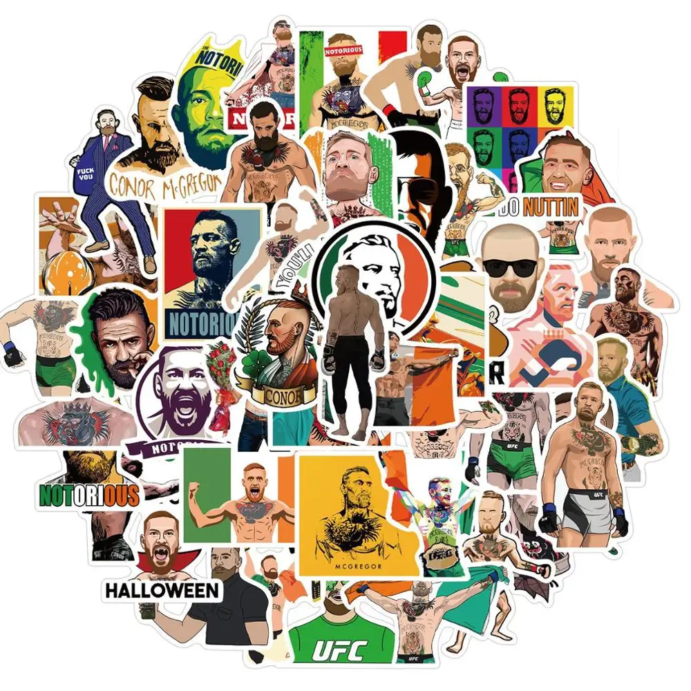 50 шт. Конор Макгрегор MMA Стикеры s Водонепроницаемый для катания на сноуборде