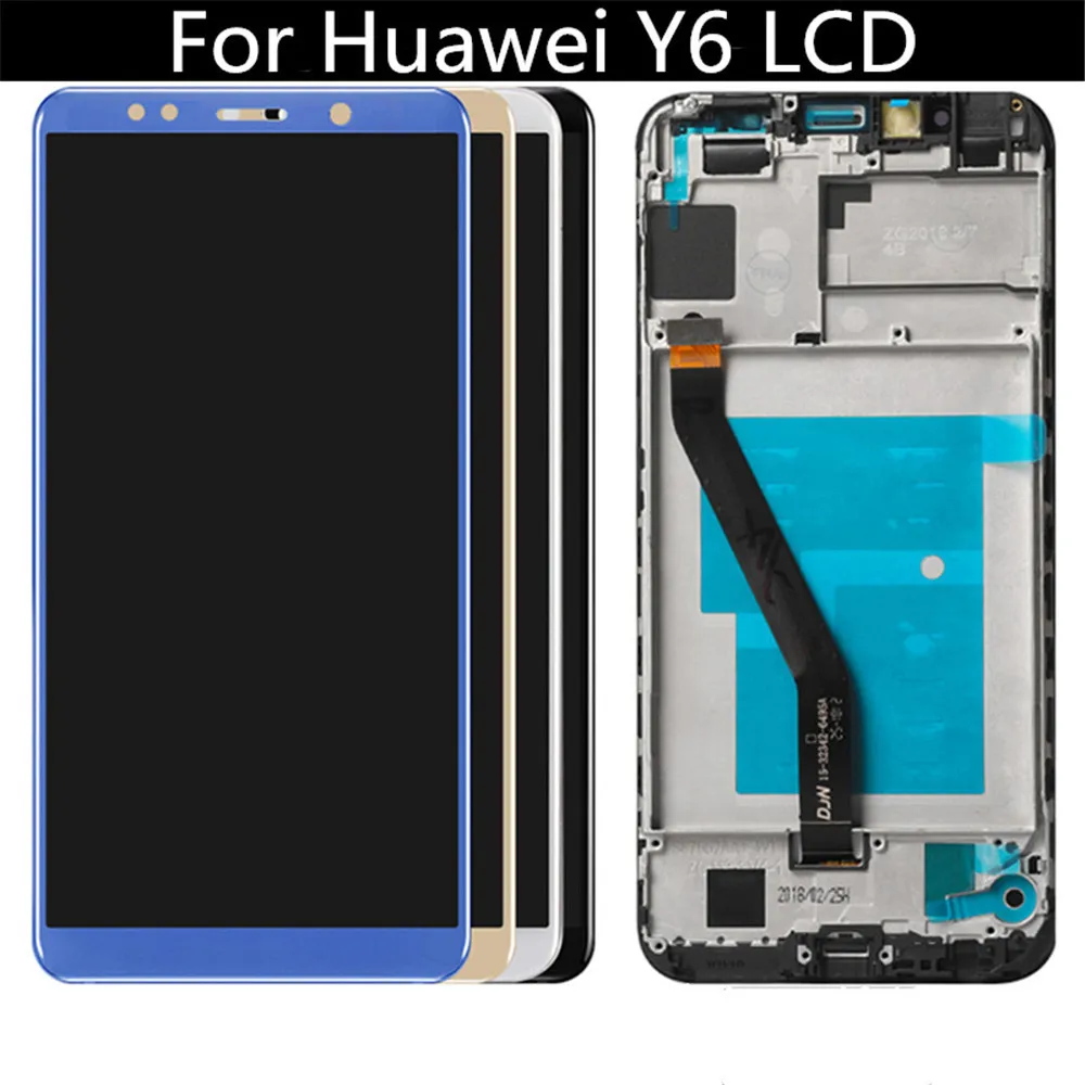 

Original Y6 Prime 2018 LCD For Huawei Y6 2018 LCD Display Frame ATU L11 L21 L22 LX1 LX3 L31 L42 Touch Screen Digitizer Assembly