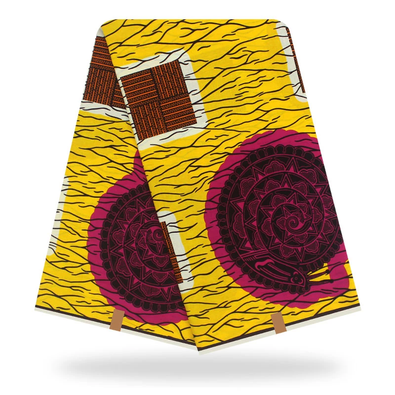 as picture New Guaranteed Real Dutch Wax Block Prints In Dutch Wax Cotton Veritable Wax Veritable African Ankara Fabric Aso Ebi Soft - Цвет: as picture