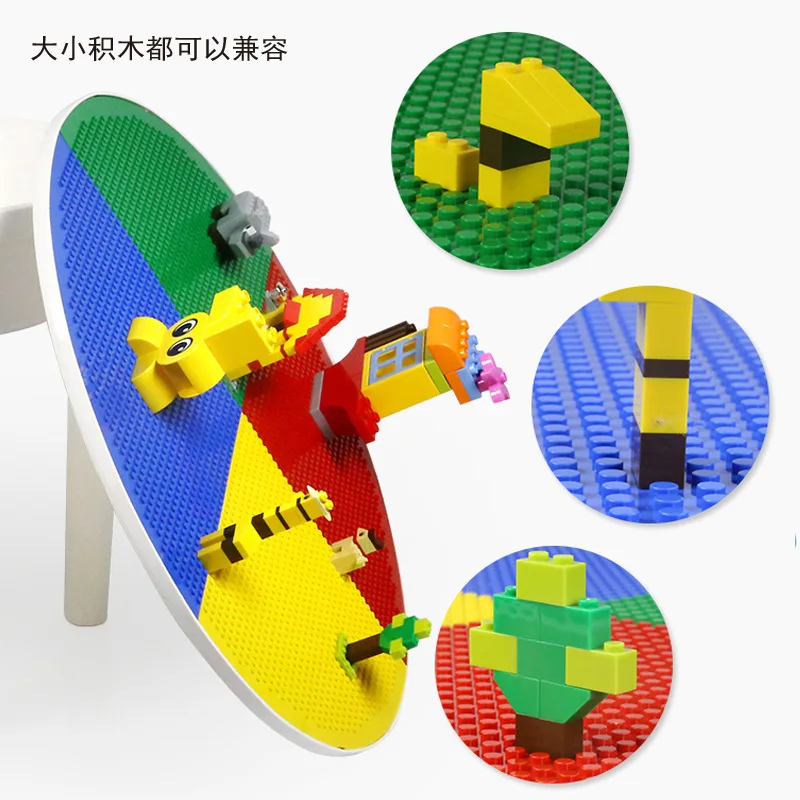 

Wange ji mu zhuo Size Granule Multi-functional Assembled Toy Desk Kindergarten Tables And Chairs Educational Parts Bag Fittings
