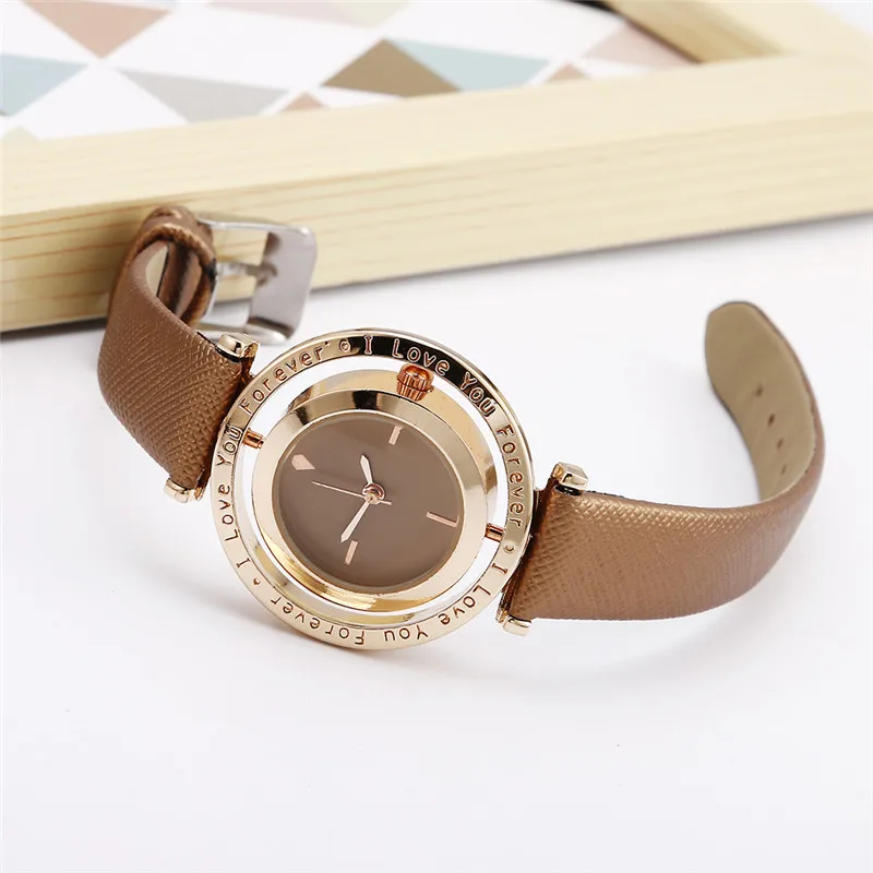 Роскошные женские часы с магнитной пряжкой креативные кварцевые вращающимся