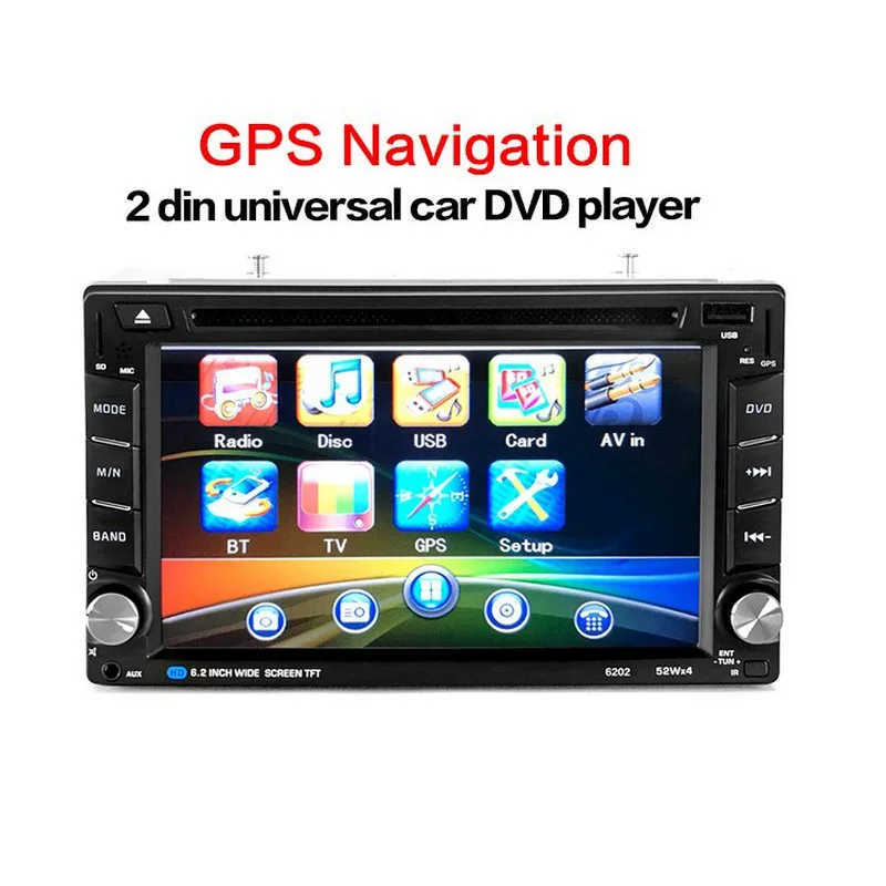 Универсальный 6,2 дюймовый автомобильный gps навигационный сенсорный экран автомобильный Радио мультимедийный плеер Bluetooth с входом для задней камеры навигатор FM