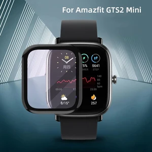 Cubierta de película protectora de vidrio de fibra suave para Amazfit Watch GTS2 Mini, funda protectora de pantalla completa para Xiaomi Amazfit GTS 2 Mini