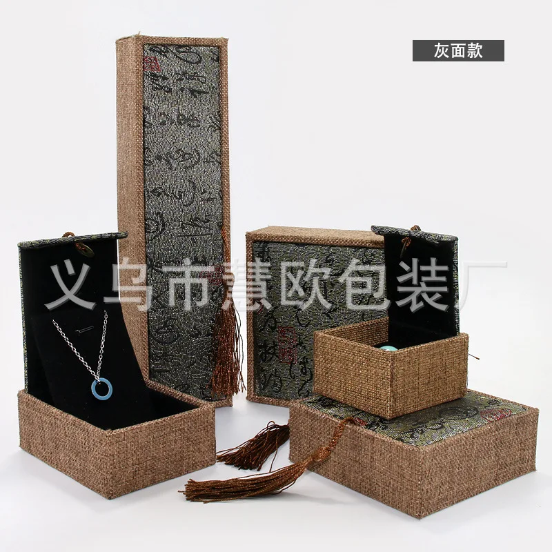 

Top Grade Buddhist Prayer Bead Gift Box Pure Linen Treasures Gift Box Tassels Box Hand Jewelry Gift Box Bracelet Box Factory Pri