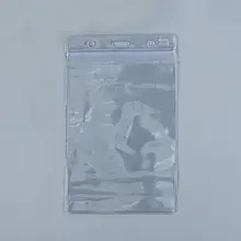 100 шт водонепроницаемый прозрачный пластиковый вертикальный бейдж с именем, держатель для ID карт L41E