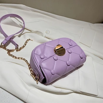 

Lattice Small Square Crossbody bag 2020 Summer New High-quality PU Leather Women's Designer Handbag Chain Shoulder Messenger Bag