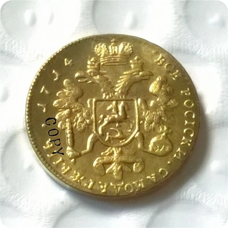 Копия монет Ducat GOID 2 Россия 1714|Безвалютные монеты| |