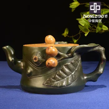 

In Purple Goods Imitate Old Kettle Old Dark-red Enameled Pottery Teapot Taiwan Backflow One Factory The Cultural Revolution