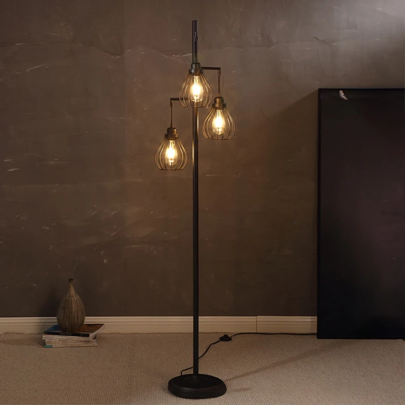 Retro Industrial Style Metal Led Floor Lamp Standing Lamp Living Room