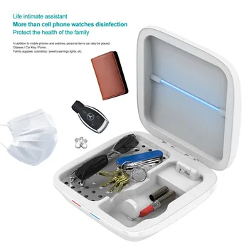 

Ultraviolet disinfection box 4 in 1 wireless charger box mobile phone Apple watch multifunctional household disinfection box