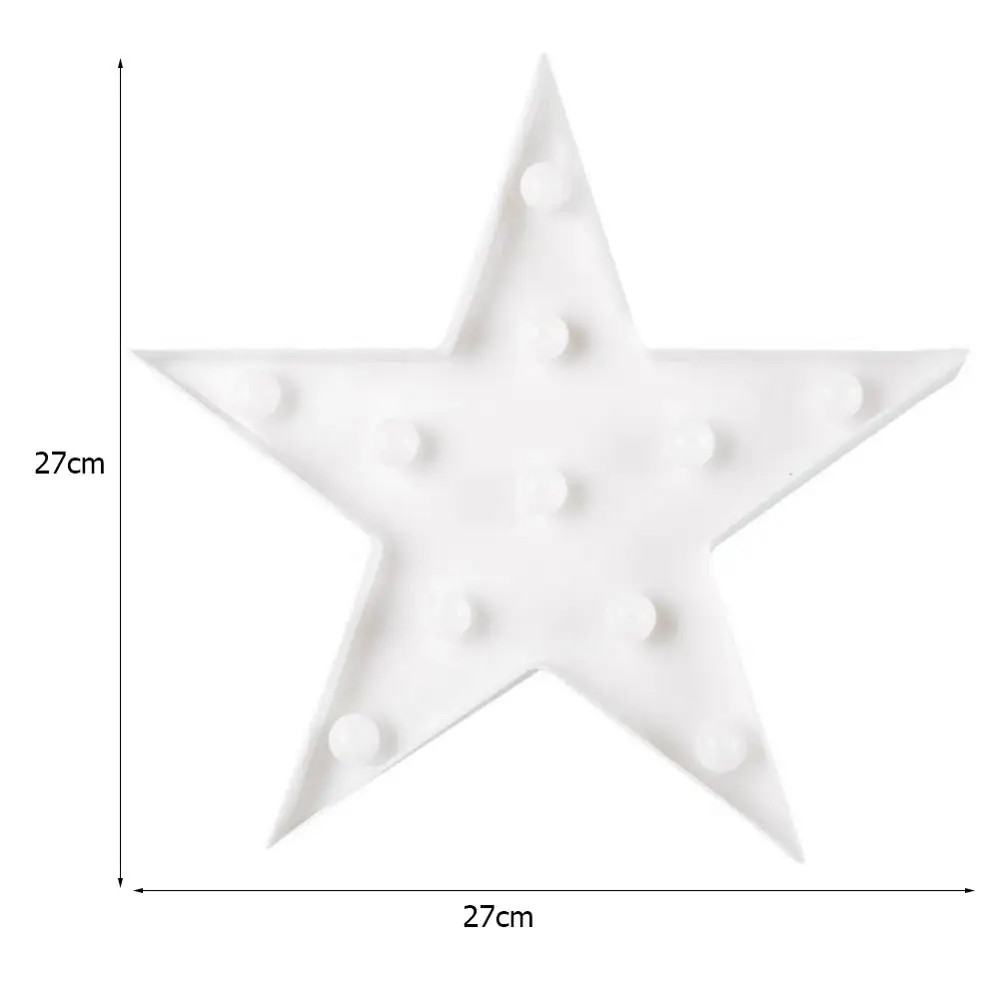 White Star 3D светодиодный Ночной светильник, звездная луна, детская спальня, внутреннее освещение, Декор, лампа для дома, гостиной, спальни, Ночной светильник, креативный подарок - Испускаемый цвет: White Star