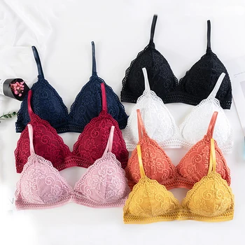 

Women Bras Sexy Backless Bralette Crop Top Lace Push Up Sports Bra Girls Seamless Lingerie With Padded Nylon Wireless Tops Cozy