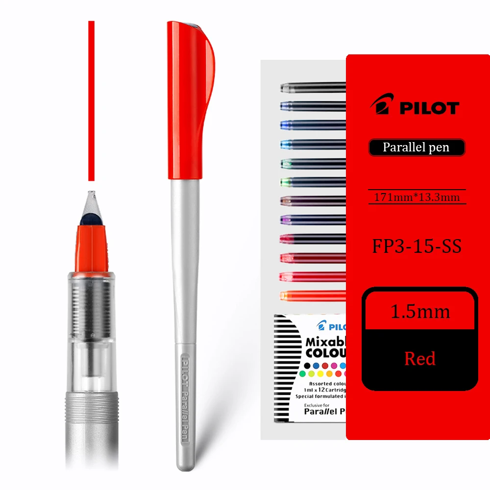 Pilot Parallel Pen Art Artist Fp3-15-ss Color Ink Sac Fountain Pen