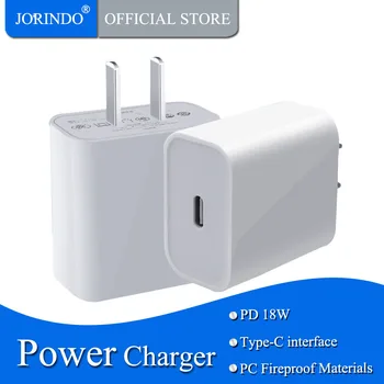 

JORINDO American Standard plug Mobile phone charger,PD 18W Fast charger ,1-15P to Type-C female jack Charge converter