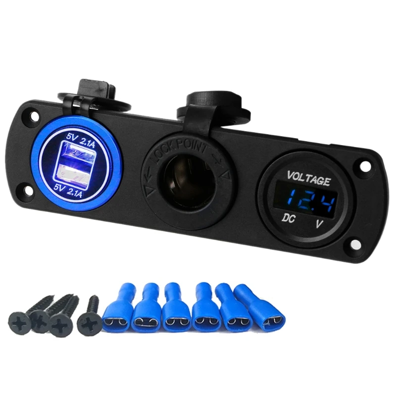 12-24V двойной USB автомобильный прикуриватель 4.2A светодиодный вольтметр с цифровым дисплеем