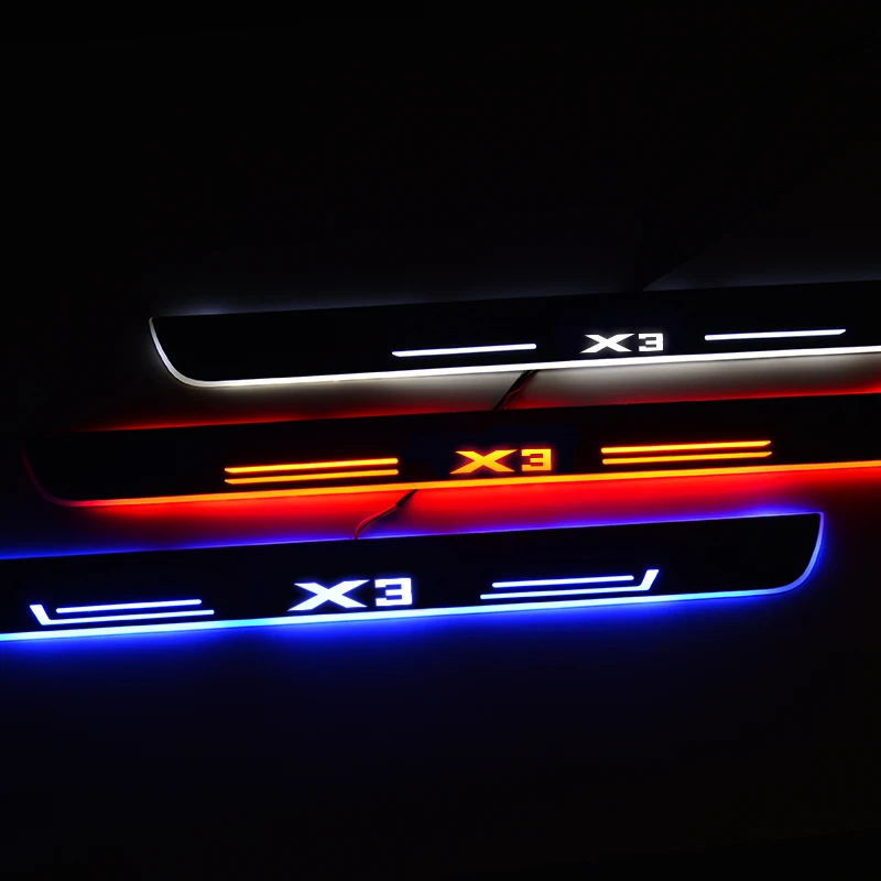 Светодиодный порог двери для BMW X3 G01 Накладка на порог двери приветственный светильник аксессуары для автомобиля