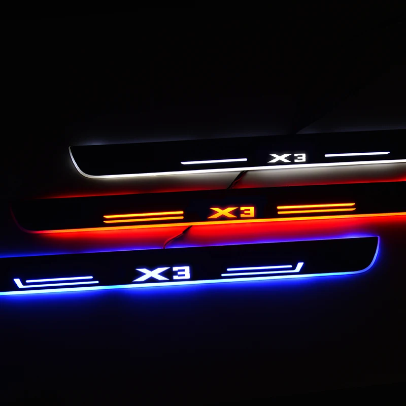 Светодиодный порог двери для BMW X3 G01 2017 дверь накладка тропа Добро пожаловать свет