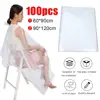 100 Pieces Disposable Long Barber Wai Cloth Perm Hair Salon Haircut Wai Hairdressing Cape Shawl Pe Apron 1