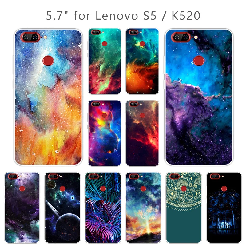 Мягкие силиконовые чехлы 5 7 дюйма для Lenovo S5 K520 Сверхтонкая задняя крышка с полной