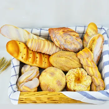 

Festive Party Supplies Artificial Decorations Foods Soft PU Simulation Big Cake Bread Model Fake Display Props